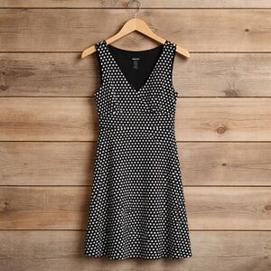 Spense Missy 12 Polka Dot MIDI Cotton Spandex Sleeveless Dress.